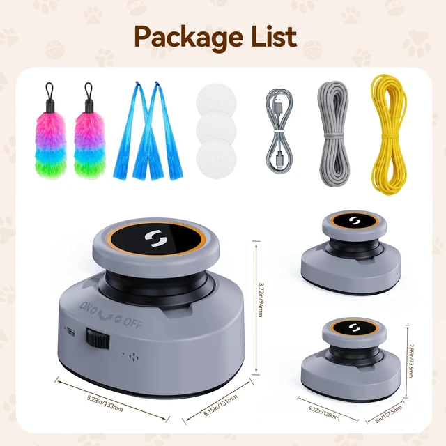 Alt view image 7 of 7 - Automatic Interactive Cat Toys for Indoor Cats with DIY Chase Track | Adjustable Speed, Rechargeable Electric Moving Treadmill Self-Play Exercise Toy with Feather for Bored Kittens & Adult Cats