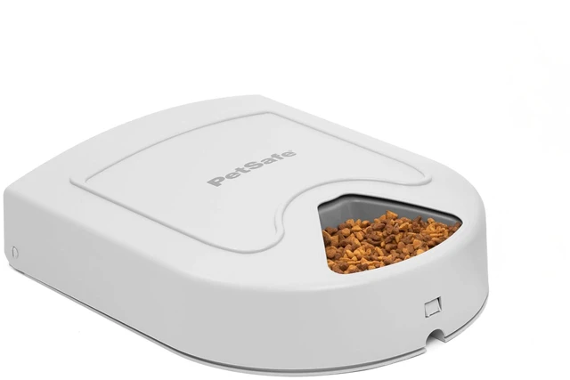 Main image of Automatic Dog Feeder, 5 Meals, 40 oz Capacity, Plastic, for Dry Food, Multiple Pets