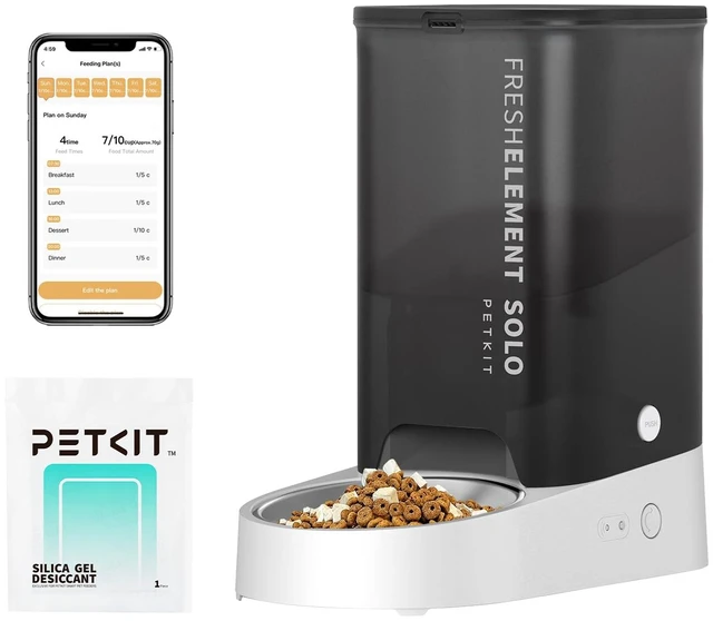 Main image of Automatic Cat Feeder, 2.4G WiFi Automatic Dog Feeder, App Control Pet Food Dispenser with Triple Fresh-Lock System, Schedule Feeding, Food Shortage Alert, Dual Power-Charge&Battery,3L Capacity