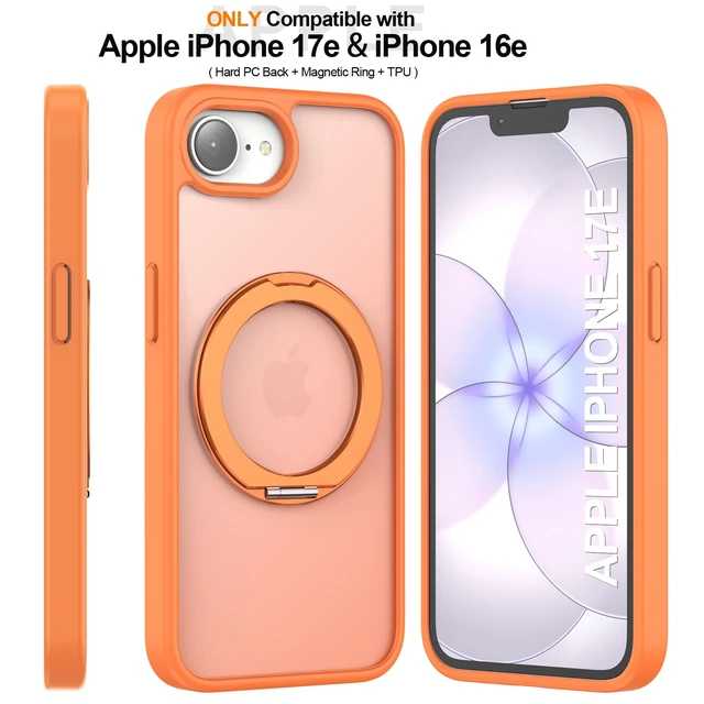Alt view image 2 of 7 - Shockproof Cover for iPhone 17e / 16e - Orange Frost