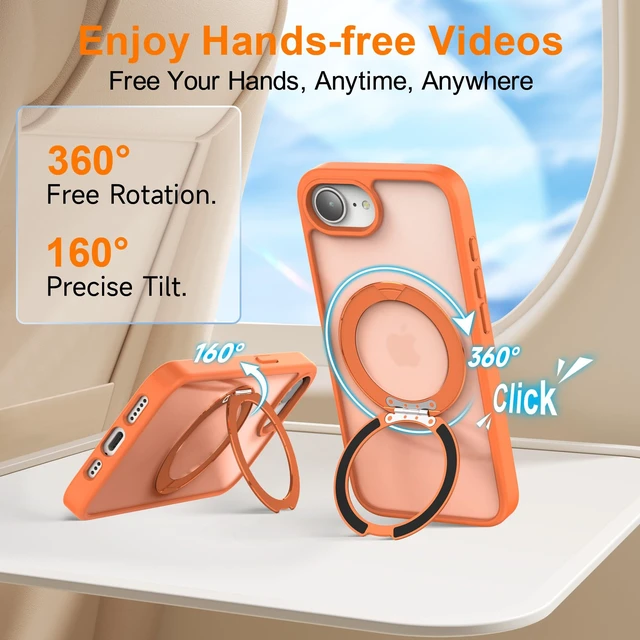 Alt view image 3 of 7 - Shockproof Cover for iPhone 17e / 16e - Orange Frost