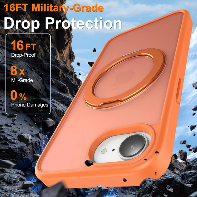 Alt view image 5 of 7 - Shockproof Cover for iPhone 17e / 16e - Orange Frost