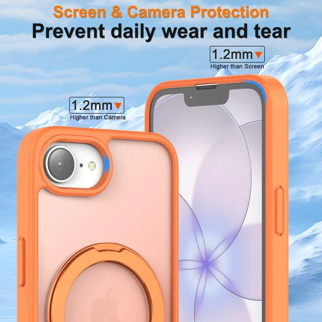Alt view image 6 of 7 - Shockproof Cover for iPhone 17e / 16e - Orange Frost