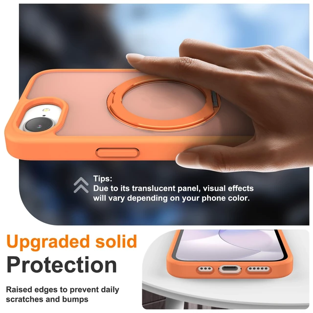 Alt view image 7 of 7 - Shockproof Cover for iPhone 17e / 16e - Orange Frost