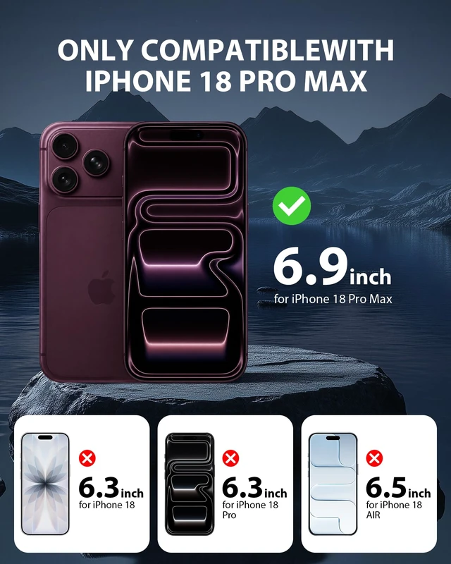 Alt view image 2 of 7 - 2 Pack for iPhone 18 Pro Max Matte Screen Protector | 6.9 inch , Anti-Fingerprint & Anti-Glare Screen Protector Tempered Glass Easy Installation