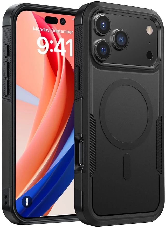 Main image of Magnetic for iPhone 18 Pro Max Case Dual-Layer Rugged Black | Heavy-Duty Armor, Military-Grade Drop & Impact Protection, Tough Matte Finish Fit for MagSafe Phone Case for iPhone 18 ProMax