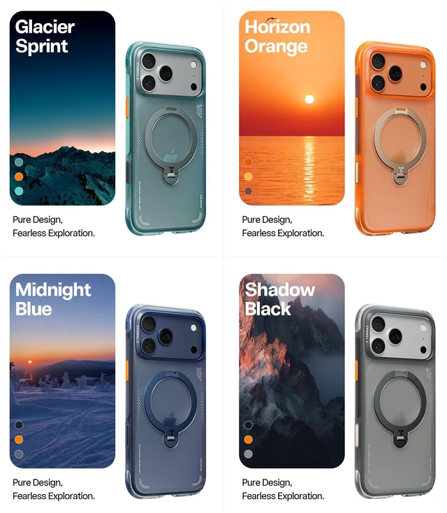 Alt view image 7 of 7 - Q3 Air for iPhone 17 Pro Max Case, 360 Magnetic Stand-Shadow Black | AirPro Cushion, Fit for MagSafe, Heavy Duty Impact Protection, Camera Control Button, Tough Durable Phone Case, 6.9 inch