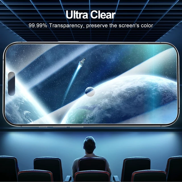 Alt view image 7 of 7 - for iPhone 17 Pro Max, iPhone 16 Pro Max Screen Protector HD Clear | 3 Pack, HD Clear, Easy Installation Tool Included, Tempered Glass, 9H Hardness, Scratch Resistant, Bubble Free