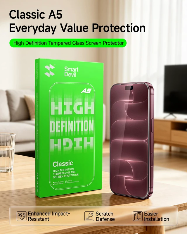 Alt view image 2 of 7 - 2 Pack for iPhone 18 Pro Max Screen Protector Tempered Glass | Easy One-Pull Installation, Full-Coverage Protection, 9H Military-Grade Protection, Bubble-Free, Case-Friendly