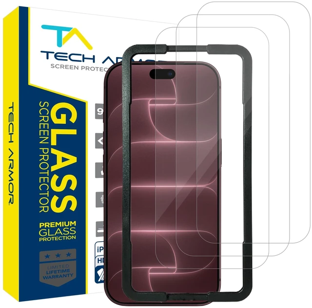 Main image of Screen Protector for iPhone 18 Pro Max, Ballistic Glass, 3-Pack | 9H Tempered hardness, Oleophobic coating, Case-friendly fit, Bubble-free install, Crystal-clear display, Touch-sensitive