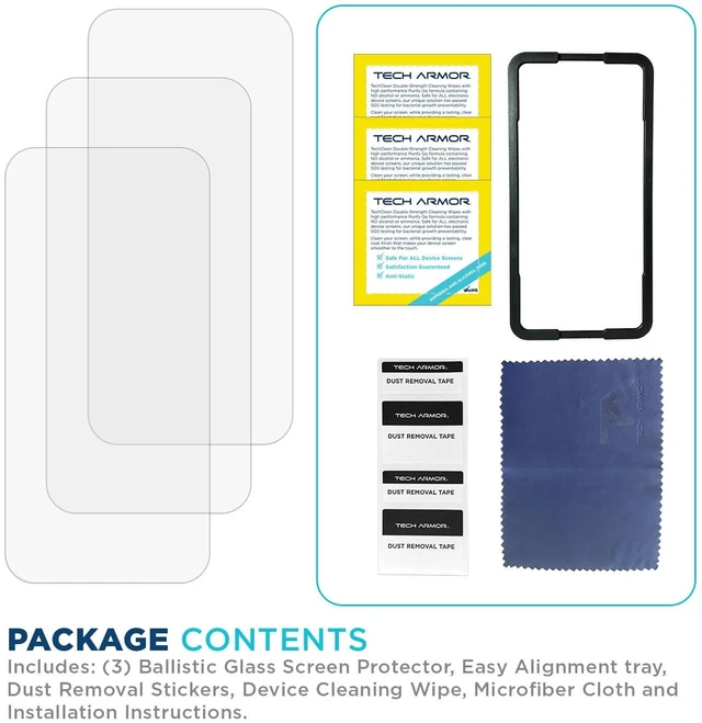 Alt view image 6 of 6 - Screen Protector for iPhone 18 Pro Max, Ballistic Glass, 3-Pack | 9H Tempered hardness, Oleophobic coating, Case-friendly fit, Bubble-free install, Crystal-clear display, Touch-sensitive