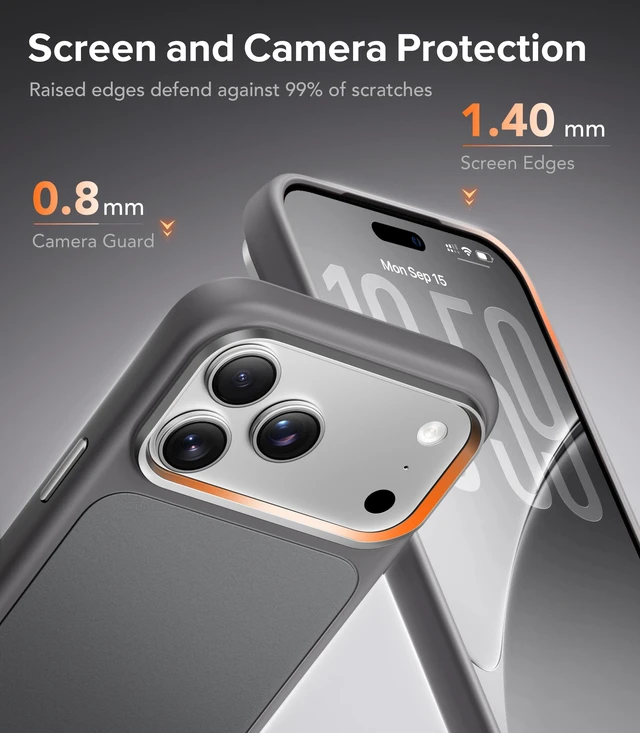 Alt view image 5 of 7 - for iPhone 18 Pro Max Case/iPhone 17 Pro Max Case Luxury Gray | Compatible with MagSafe, Enhanced Stain Resistant, Mil-Grade Drop Protection, Sophisticated, Understated, Premium, Sleek