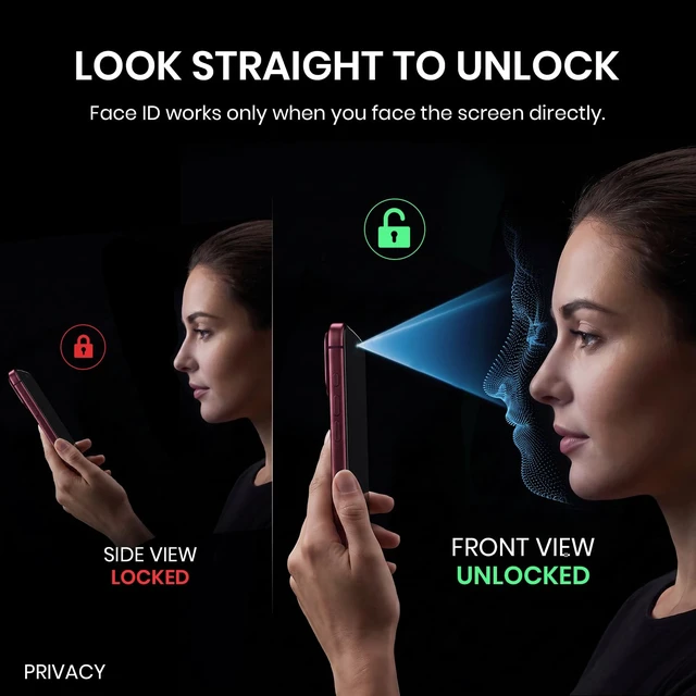 Alt view image 4 of 7 - for iPhone 18 Pro Max Privacy Screen Protector - Colored Gradient | Anti Blue Light, Eye Protection, Auto-Dust Removal, Purple Gradient, Shatterproof Tempered Glass Screen Protector 18 Pro Max