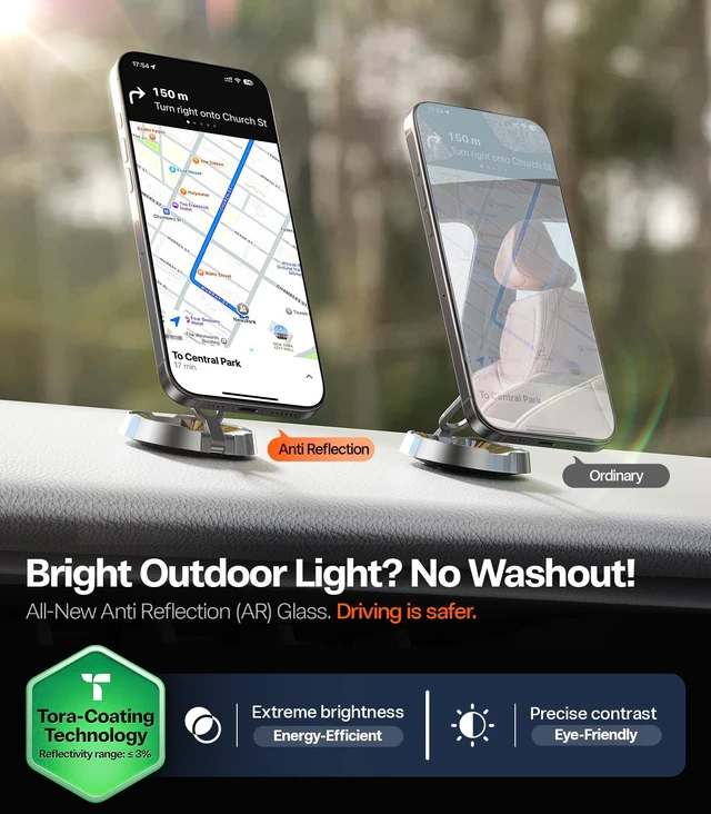 Alt view image 3 of 7 - OrigArmor for iPhone 18 Pro Max Screen Protector, Anti-Reflective | NO.1 AR Coating Technology, Anti-Glare, 3D Curved Full-Coverage, Military-Grade 9H+ Tempered Glass, Outdoor Activities
