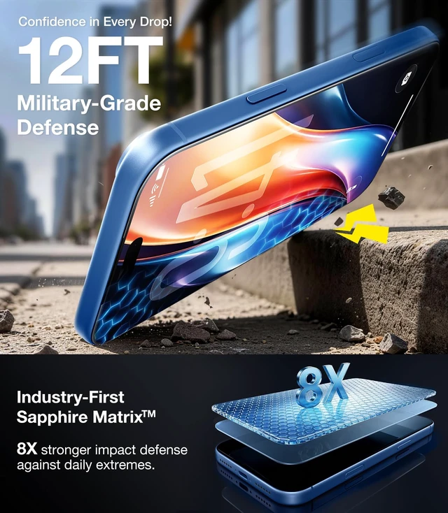 Alt view image 3 of 7 - TOP 9H+ AR Armor for iPhone 18 Pro Max Screen Protector 6.9'' | NO.1 Anti-Reflection & Military Grade Shatterproof, Anti Glare Screen Protector 18 Pro Max Tempered Glass 18 ProMax