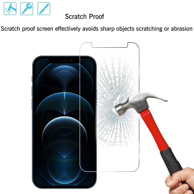 Alt view image 3 of 6 - 3 Pack Screen Protector for iPhone 12 Pro Max, Tempered Glass | 6.7 Inch, Case Friendly