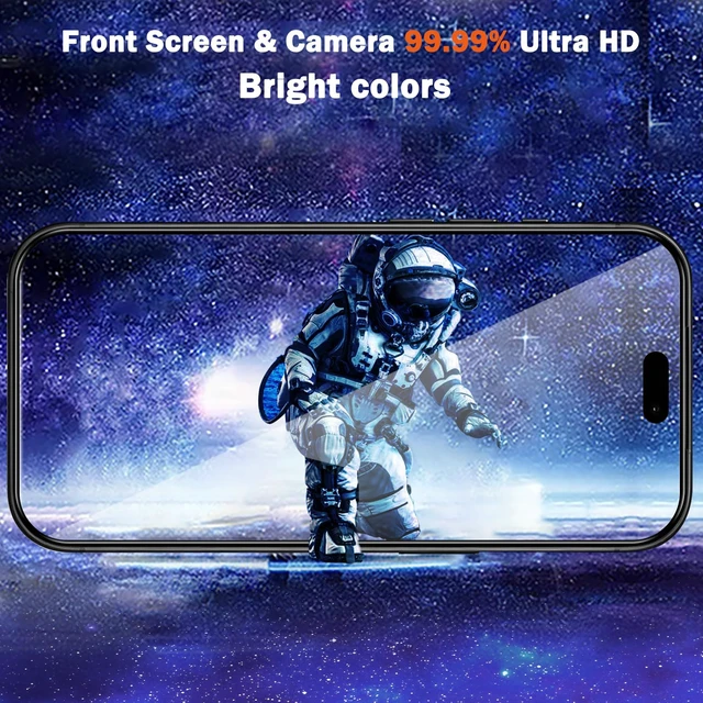 Alt view image 6 of 7 - 3 Pack Screen Protector for iPhone 18 Pro Max, Tempered Glass | 9H+ Hardness, Military-Grade Shatterproof, Anti-Scratch, HD Clear, Case Friendly, Easy Installation, Bubble Free