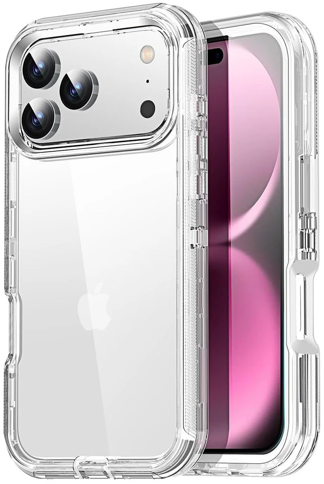 Main image of for iPhone 18 Pro Max Case Clear 3 in 1 Heavy Duty Drop Protection | Full Body Rugged Shockproof/Dust Proof 3-Layer Military Protective Tough Durable Cover for iphone 18 Pro Max 6.9" 2026_1