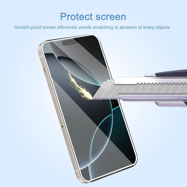 Alt view image 5 of 6 - Screen Protector for iPhone 16 Pro Max, 3 Pack, Tempered Glass | 6.9 inch, Installation Frame, Sensor Protection, Dynamic Island Compatible, Case Friendly