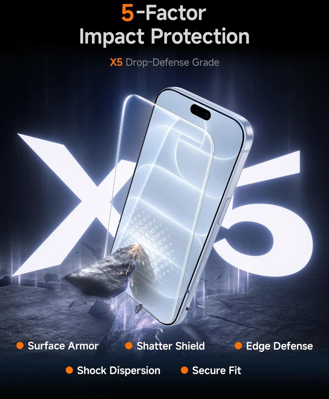Alt view image 4 of 7 - 2 Pack for iPhone 18 Pro Max Screen Protector Tempered Glass | 9H Hardness Military Grade Shatterproof, HD Ultra Clear, Auto Dust Removal and Bubble Free, Easy Installation, Case Friendly