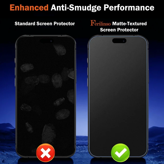 Alt view image 3 of 7 - Matte Screen Protector for iPhone 18 Pro Max, Tempered Glass | 2 Pack, 9H+ Hardness, Military-Grade Shatterproof, Case Friendly, Easy Installation Bubble Free, with Camera Lens Protectors