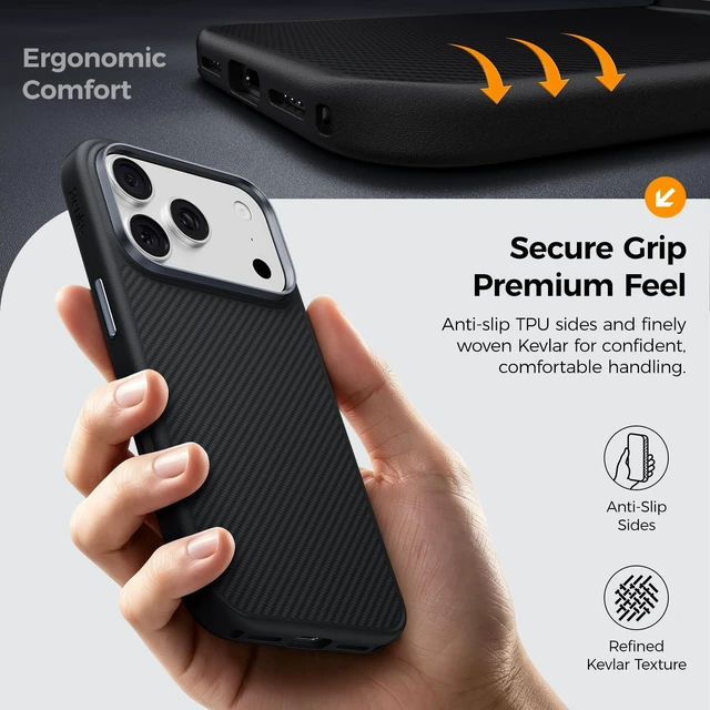 Alt view image 7 of 7 - for iPhone 18 Pro Max Case with MagSafe, ArmorPro Shockproof Case | Shockproof Military-Grade Drop Protection, Kevlar Aramid Fiber & TPU, Camera Control Button, Strong Magnets, Anti-Slip Grip