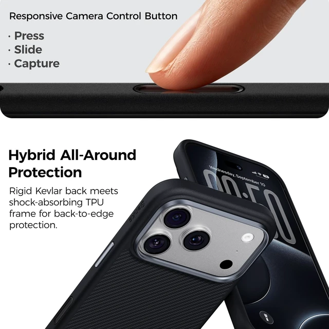 Alt view image 6 of 7 - for iPhone 18 Pro Max Case with MagSafe, ArmorPro Shockproof Case | Shockproof Military-Grade Drop Protection, Kevlar Aramid Fiber & TPU, Camera Control Button, Strong Magnets, Anti-Slip Grip