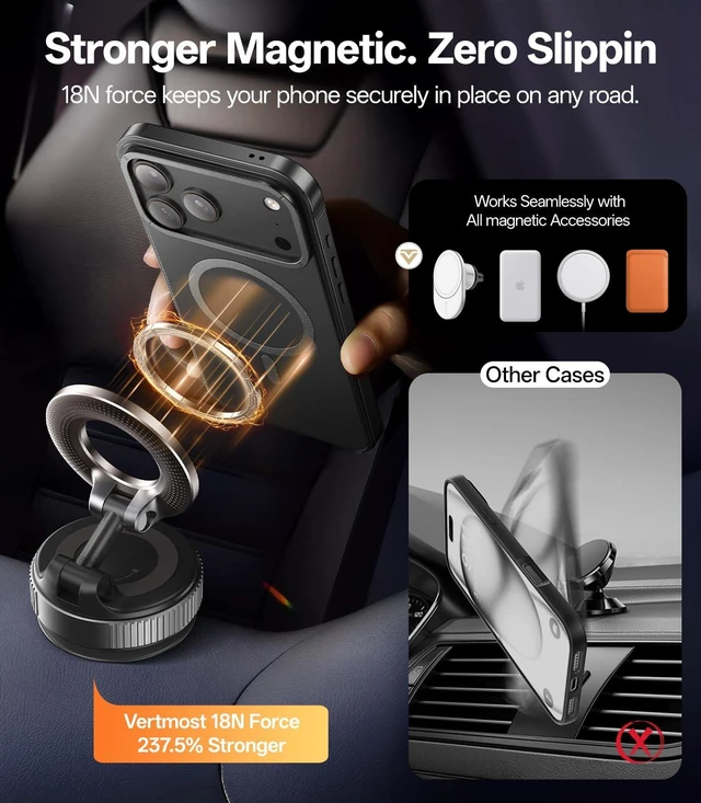 Alt view image 4 of 7 - Magnetic Slimfit for iPhone 18 Pro Max Case, Aluminum Frame,Black | Fit for MagSafe, Shockproof Protection, 1:1 Original Color Hard PC Back Matte Minimalist Phone Case for iPhone 18 Pro Max