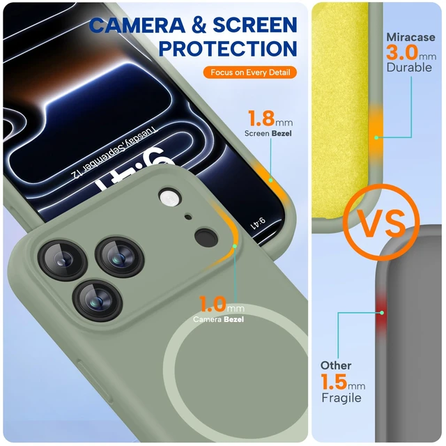 Alt view image 3 of 7 - Silicone & Magnetic for iPhone 18 Pro Max Case, Patina Green | Compatible with MagSafe, Camera Control Cover, Premium Silicone Cover Shockproof Drop Protection Phone Case for 18 Pro Max