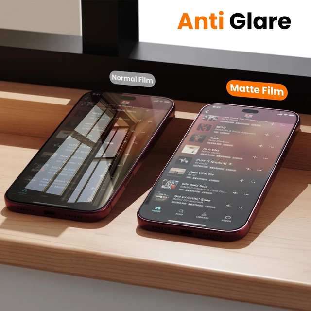Alt view image 2 of 6 - 2+2 Pack for iPhone 18 Pro Max Matte Screen Protector | Anti Glare Anti Fingerprint Sensitive Touch Self Healing Bubble Free Flexible Film with Camera Lens Protector