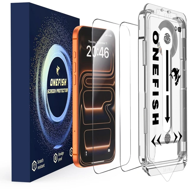 Main image of for iPhone 18 Pro Max HD Clear Screen Protector, 2 Pack | Scratch-Resistant 9H Tempered Glass , 3D Curved Edges, Case-Friendly & Easy Installation, Free Bubble Anti-Fingerprint