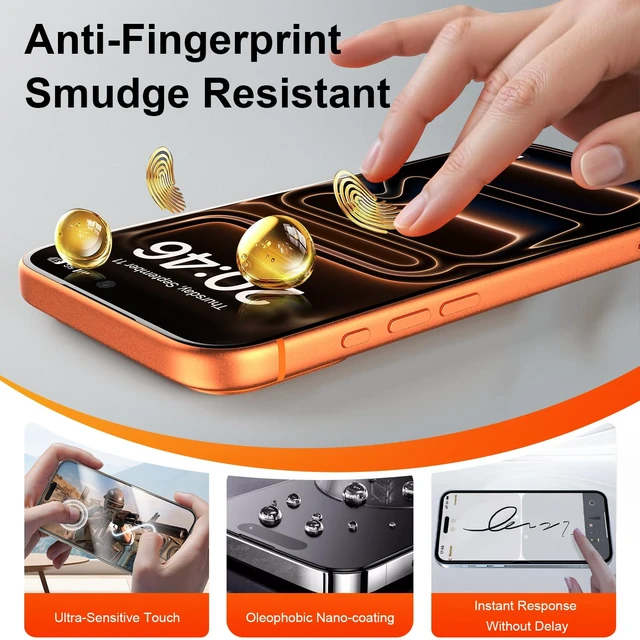 Alt view image 7 of 7 - for iPhone 18 Pro Max HD Clear Screen Protector, 2 Pack | Scratch-Resistant 9H Tempered Glass , 3D Curved Edges, Case-Friendly & Easy Installation, Free Bubble Anti-Fingerprint