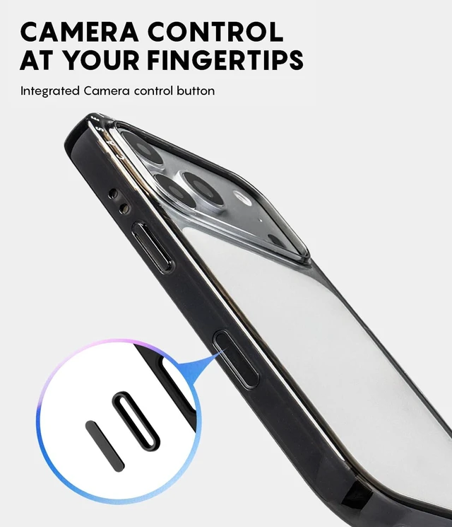 Alt view image 7 of 7 - for iPhone 18 Pro Case - Compact Clear Black | Slim & Sleek | Lightweight | 4 ft. 2x Military Grade Drop Protection | Black