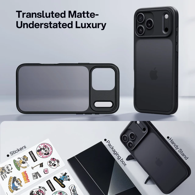 Alt view image 4 of 7 - for iPhone 18 Pro Max / 17 Pro Max Case, Shockproof, Frosted Black | 15FT Military-Grade Protection, Anti-Fingerprint, Matte Protective, Slim & Hard Cover, Virgin TPU, Phone Case Thin 6.9"