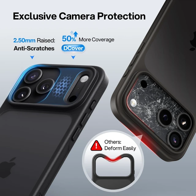 Alt view image 6 of 7 - for iPhone 18 Pro Max / 17 Pro Max Case, Shockproof, Frosted Black | 15FT Military-Grade Protection, Anti-Fingerprint, Matte Protective, Slim & Hard Cover, Virgin TPU, Phone Case Thin 6.9"
