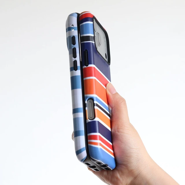 Alt view image 3 of 5 - for iPhone 18 Pro Max Case, Magnetic Matte Frosted Dual-Layer Striped Phone Case for Women, Retro Aesthetic Cover Compatible with MagSafe Accessories - Berry Sage