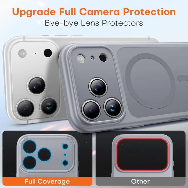 Alt view image 5 of 7 - for iPhone 18 Pro Max Case, Compatible with MagSafe, Grey | (Full Camera Protection) Camera Control Cover Military-Grade Protection Magnetic Phone Case for iPhone 18 ProMax