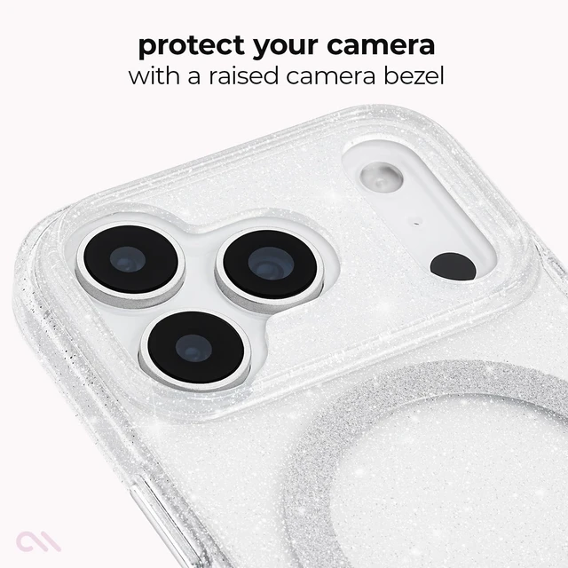 Alt view image 5 of 7 - iPhone 18 Pro Max Case - MagSafe Phone Case -Sheer Twinkle Silver | Compatible with MagSafe - Stylish Sparkly Phone Case with 12ft Drop Protection - Premium Magnetic Cover for iPhone 18 Pro Max