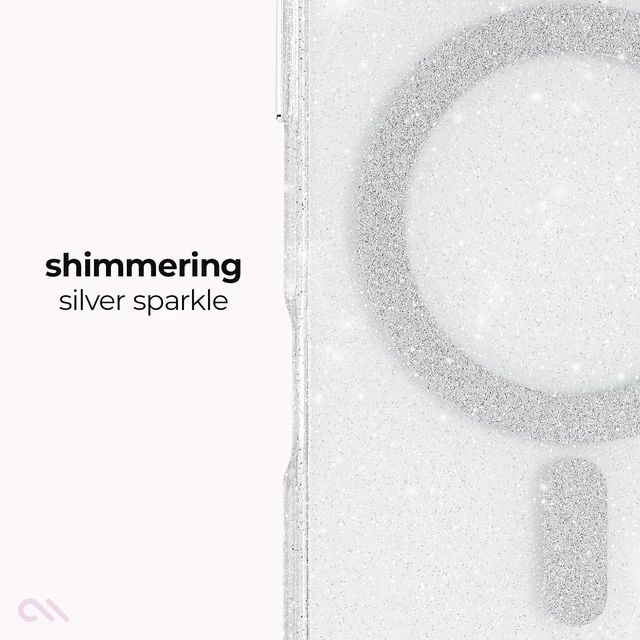 Alt view image 7 of 7 - iPhone 18 Pro Max Case - MagSafe Phone Case -Sheer Twinkle Silver | Compatible with MagSafe - Stylish Sparkly Phone Case with 12ft Drop Protection - Premium Magnetic Cover for iPhone 18 Pro Max