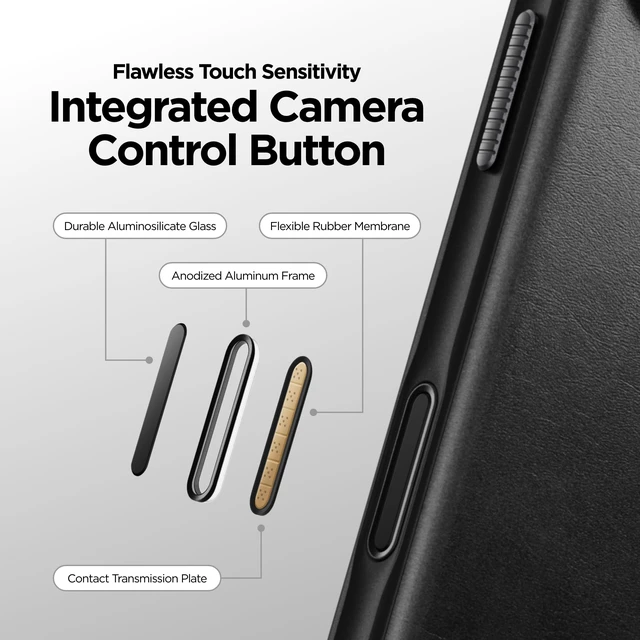Alt view image 5 of 7 - Modern Leather iPhone 18 Pro Max Case Magsafe Black Camino Leather - iPhone 18 Pro Max Case, iPhone 18 Pro Max Cover MagSafe Compatible 8ft Drop Protection