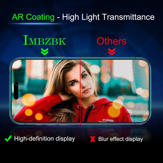 Alt view image 3 of 7 - Matte Screen Protector for iPhone 17 Pro Max, 3+3 Pack | 9H+ Tempered Glass, Military Grade Shatterproof, Case Friendly, Auto-Dust Removal, with Camera Lens Protectors