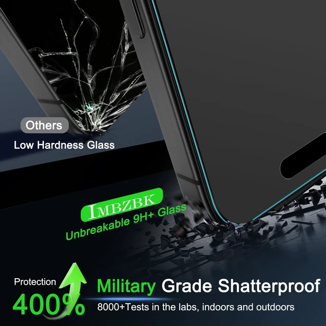 Alt view image 5 of 7 - Matte Screen Protector for iPhone 17 Pro Max, 3+3 Pack | 9H+ Tempered Glass, Military Grade Shatterproof, Case Friendly, Auto-Dust Removal, with Camera Lens Protectors
