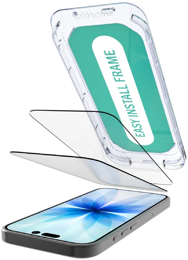 Main image of iPhone 18 Pro Max Screen Protector, Tuff Sheet, Glass 2 Pack | 2 Tempered Glass Screen Protectors, Easy Install Frame + Cleaning Kit, 9H, Scratch & Shatter Resistant, 99% HD Clarity