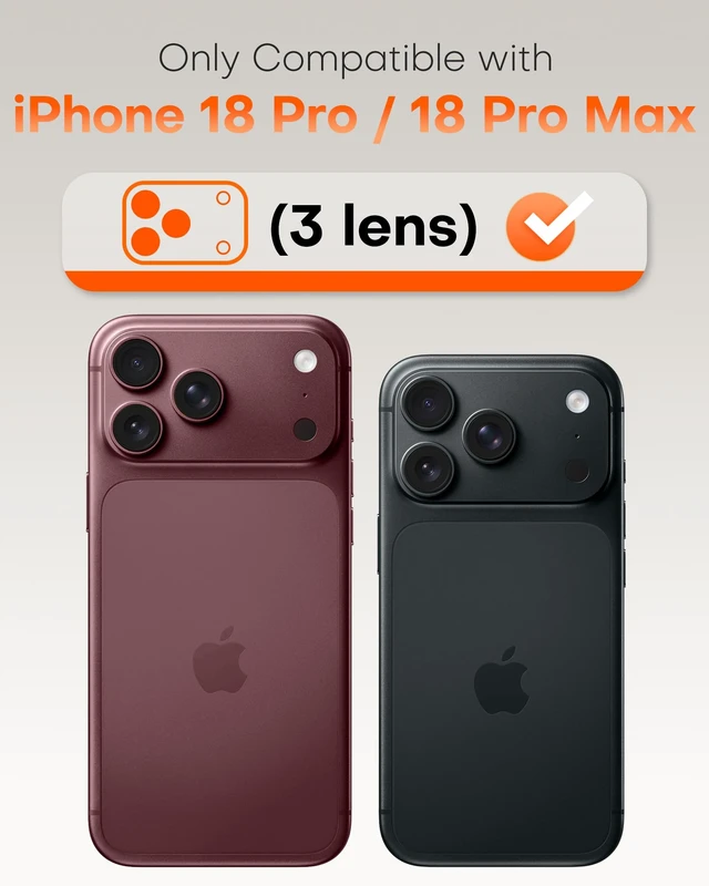 Alt view image 2 of 7 - 2 Pack for iPhone 18 Pro Max / 18 Pro Camera Lens Protector | High Light Transmittance Rate, Color Reproduction, 9H+ Tempered Glass, Anti-Scratch fingerprint, Case Friendly Purple