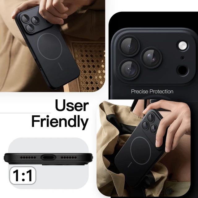 Alt view image 7 of 7 - Magnetic Slim Case for iPhone 18 Pro Max, Black | Ultra-Thin Lightweight Design, Compatible with MagSafe, Anti-Slip Grip, Camera Lens Protection, Matte Finish
