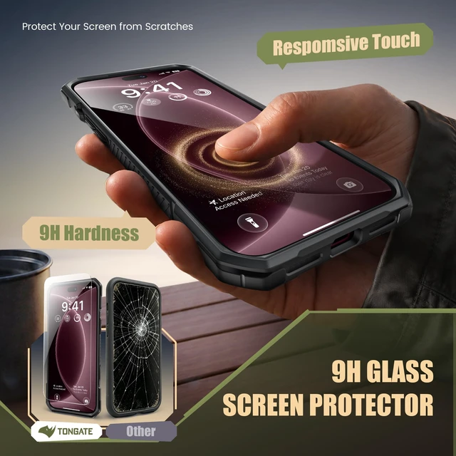 Alt view image 6 of 7 - for iPhone 18 Pro Max Case, with 360° Spin Magnetic Stand,Burgundy | Screen Protector & Full Camera Protection, Compatible with MagSafe, Camera Control, Anti-Slip, Military-Grade Drop Protection