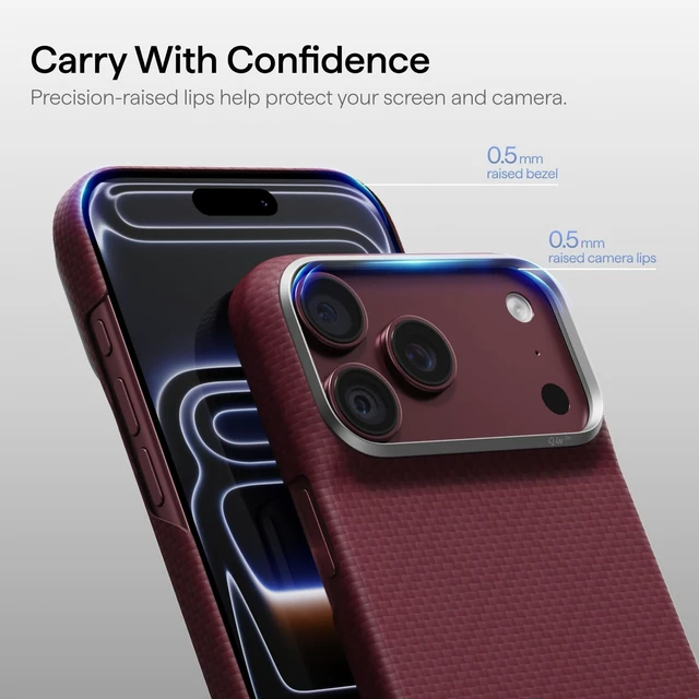 Alt view image 6 of 7 - for iPhone 18 Pro Max Case 6.9", Caseless Feeling, Burgundy (Argyle) | Barely There Feel Ultra-Slim Case, Camera Control Button, Compatible with MagSafe, 1500D Aramid Fiber Woven, Silky Texture