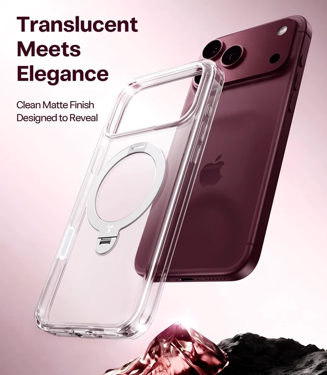 Alt view image 4 of 7 - Q3 Spin for iPhone 18 Pro Max Case Clear with 360 Magnetic Stand | Fit for MagSafe, Anti-Yellowing Transparent, Anti-Scratch Protective Hard PC, Slim Case for iPhone 18 Pro Max Crystal Clear