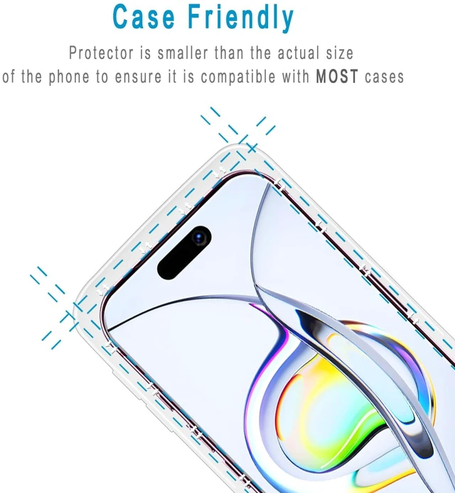 Alt view image 6 of 7 - 2 Pack Screen Protector for iPhone 18 Pro Max Tempered Glass | Easy to Install, Bubble Free, 9H Hardness
