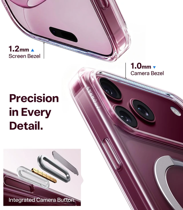 Alt view image 7 of 7 - Q3 Spin for iPhone 18 Pro Max Case Clear with 360 Magnetic Stand | Fit for MagSafe, Anti-Yellowing Transparent, Anti-Scratch Protective Hard PC, Slim Case for iPhone 18 Pro Max Crystal Clear